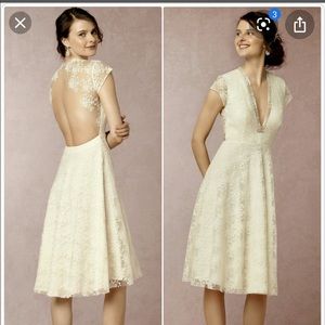 Delicate open-back dress. Wed, Reception, Cocktail